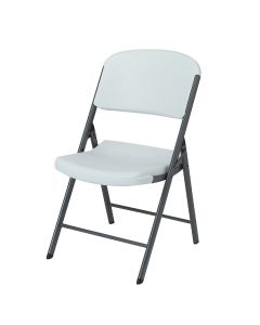 Lifetime Contoured Folding Chair, White