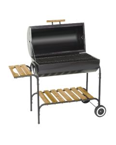 Kay Home Products 30 In. L. x 16 In. Dia. Black Charcoal Grill