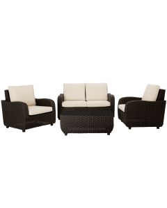 Outdoor Expressions 4-Piece Rattan Chat Set
