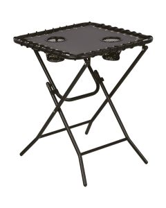 Outdoor Expressions Charcoal 18 In. Square Steel Folding Side Table