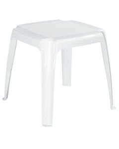 Adams White 16 In. Square Resin Side Table