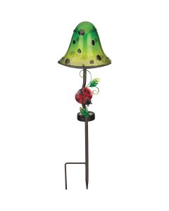 Regal Art & Gift 21.25 In. Green Dottie Mushroom LED Solar Stake Light