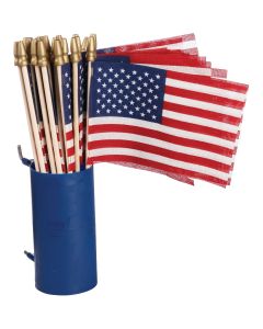 Valley Forge 4 In. x 6 In. Polycotton Stick American Flag