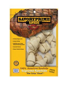 Savory Prime Knotted 4 In. to 5 In. Rawhide Bone (10-Pack)