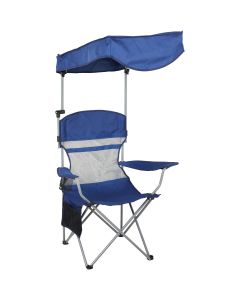 Outdoor Expressions Blue Polyester Omni-Directional Canopy Camp Chair