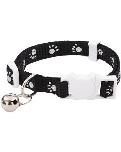 Westminster Pet Ruffin' it Adjustable Paw Print Cat Collar with Breakaway Clasp