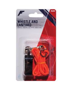Franklin Black Plastic Whistle with Lanyard