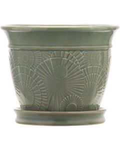 Southern Patio Annandale 8 In. Ceramic Celadon Planter