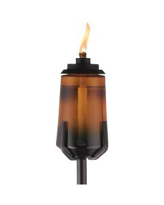 Tiki Easy Install 69 In. Brown Glass Patio Torch