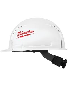 Milwaukee White Front Brim Vented Ratcheting Type 1 Class C Hard Hat