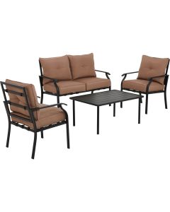 Outdoor Expressions Azure Brown Chat Set (4-Piece)