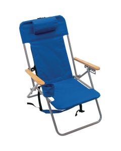 Rio Brands Blue Canvas Original Backpack Folding Chair