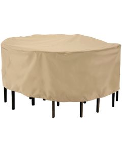 Classic Accessories 23 In. H. x 94 In. D. Tan Polyester/PVC Table Cover