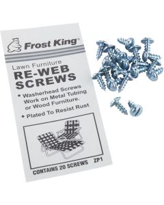 Frost King Plated Outdoor Chair Webbing Screws (20-Pack)