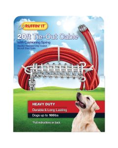 Westminster Pet Ruffin' it Heavy-Duty Large Dog Tie-Out Cable, 20 Ft.
