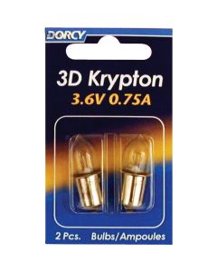 Dorcy 3D Krypton 3.6V Flashlight Bulb (2-Pack)