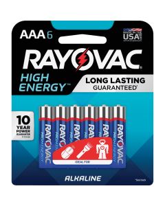 Rayovac High Energy AAA Alkaline Battery (6-Pack)