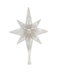 Alpine Transparent LED 11 In. Star Christmas Tree Topper