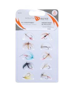 SouthBend Assorted Fishing Flies (10-Pack)