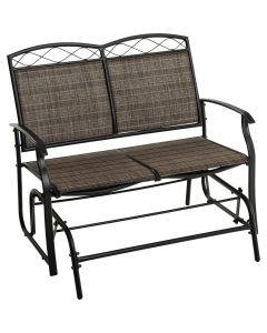 Outdoor Expressions Windsor Collection Black & Gray Steel Double Glider