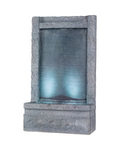 Lumineo 21.7 In. W. x 36 In. H. x 9.1 In. L. Gray GRC Wall Fountain
