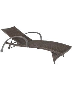 Pacific Casual Montego Bay Brown Steel Frame Chaise Lounge Chair (1-Pair)