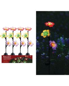 Alpine Solaris Acrylic 32 In. H. Exotic Flower LED Solar Garden Stake