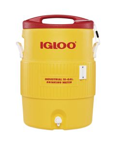 Igloo 10 Gal. Yellow Industrial Water Jug with Cup Dispenser Bracket