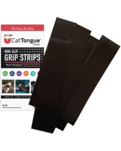 CatTongue Grips Gription 2 In. W. x 8 In. L. Black Non-Abrasive Anti-Slip Strips (7-Pack)