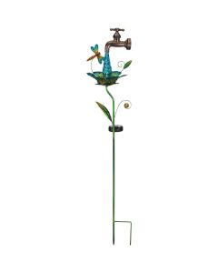 Regal Art & Gift 36 In. Dragonfly Waterdrop LED Solar Stake Light