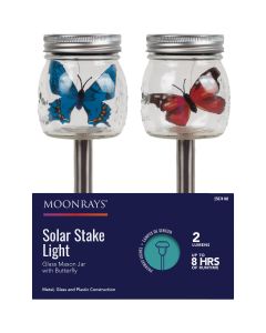 Moonrays Glass Mason Jar Solar Stake Light