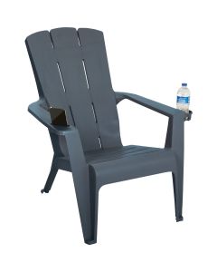 Gracious Living Flat Gray Deluxe Contour Adirondack Chair