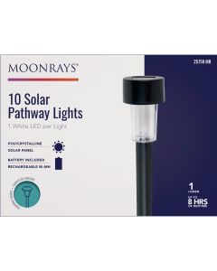 Moonrays Black Plastic Solar Path Light (10-Pack)
