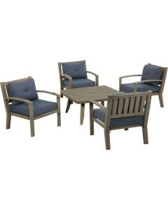 Outdoor Expressions 5-Piece Acacia Wood Chat Set