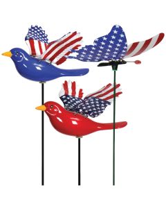 Exhart WindyWings 16 In. H. Plastic Patriotic Bird Garden Stake