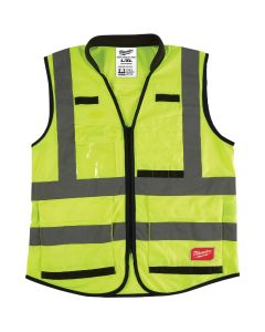 Milwaukee ANSI Class 2 Hi Vis Yellow Performance Safety Vest, Large/XL