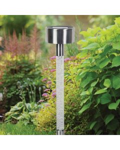 Exhart 14 In. Color Changing LED Bubble Stick Solar Garden Stake Light