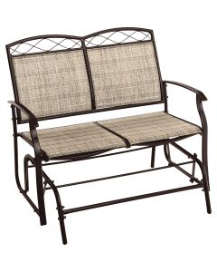 Outdoor Expressions Windsor Collection Brown Steel Double Glider