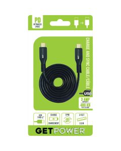 GetPower 3 Ft. USB-C to USB-C Cable