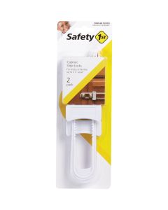 Safety 1st White Squeeze Release Cabinet Slide Lock (2-Pack)