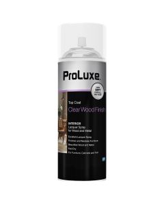 12.25 Oz ProLuxe PLX017S/54 Clear ProLuxe Interior Lacquer Spray For Wood And Metal, Satin