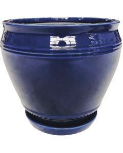 Southern Patio Collins 8 In. Ceramic Blue Planter