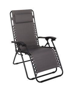 Outdoor Expressions Zero Gravity Relaxer Charcoal Convertible Lounge Chair