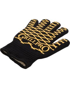 GrillPro One Size Fits Most Black & Yellow Heat Resistant Barbeque Mitt