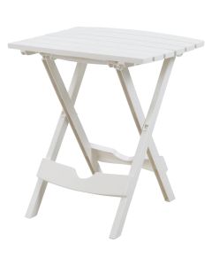 Adams Quik-Fold White 15 In. x 17.5 In. Rectangle Resin Folding Side Table