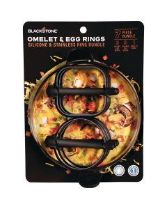 Blackstone Silicone Egg Ring and Stainless Omelet Ring 7-Piece Tool Set