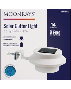 Moonrays 14-Lumen LED White Solar Gutter Light