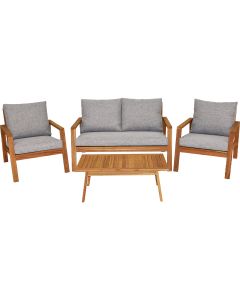 Outdoor Expressions Sutton 4-Piece Acacia Wood Chat Set