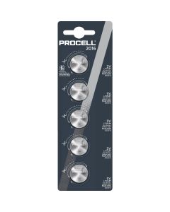 Procell 2016 Lithium 3.0V Coin Cell Battery (5-Pack)