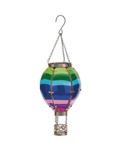 Regal Art & Gift Small Striped Hot Air Balloon Solar Lantern